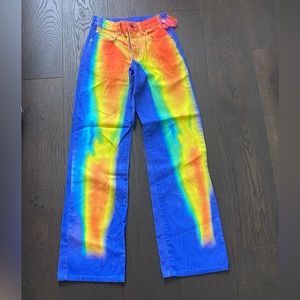 Petite low rise baggy heatmap jeans